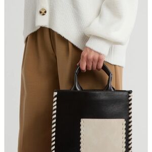 BCBG Two Tone Mini Whipstitch Tote Bag